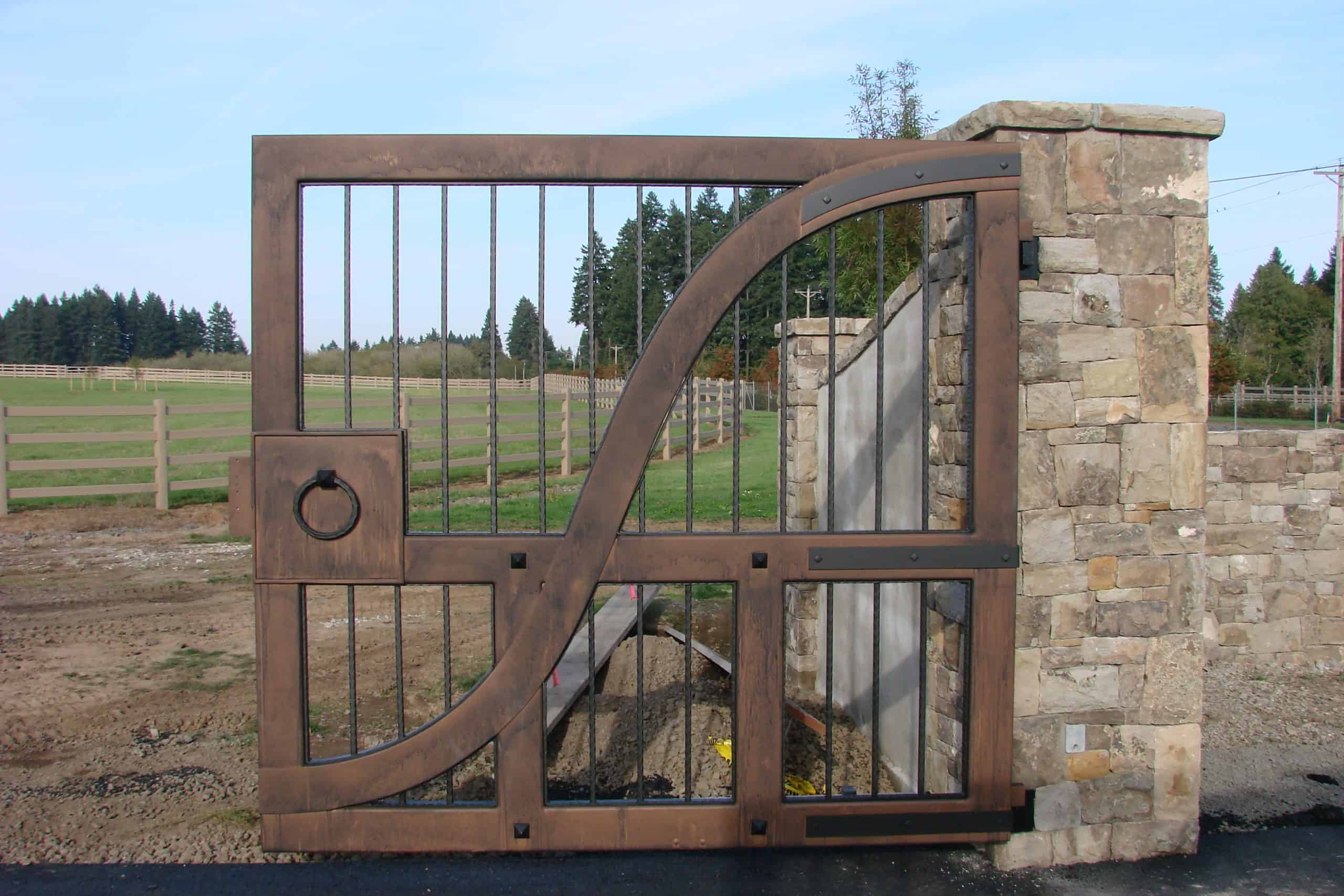 Wild turkey Open Position Automated Driveway Gate